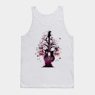 Acoustic Guitar Tree of Life Guitar Player Nature Guitarist Tank Top